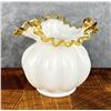 Image 2 : Fenton Glass Gold Crest Ruffled Vase