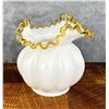 Image 3 : Fenton Glass Gold Crest Ruffled Vase