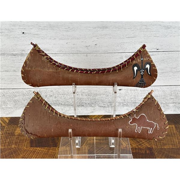 Ojibwe Indian Birch Bark Canoes