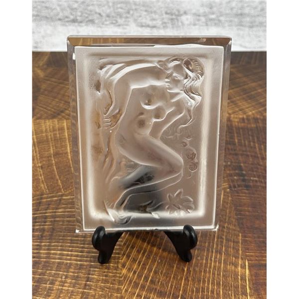 Art Nouveau Glass Nude Box Lid