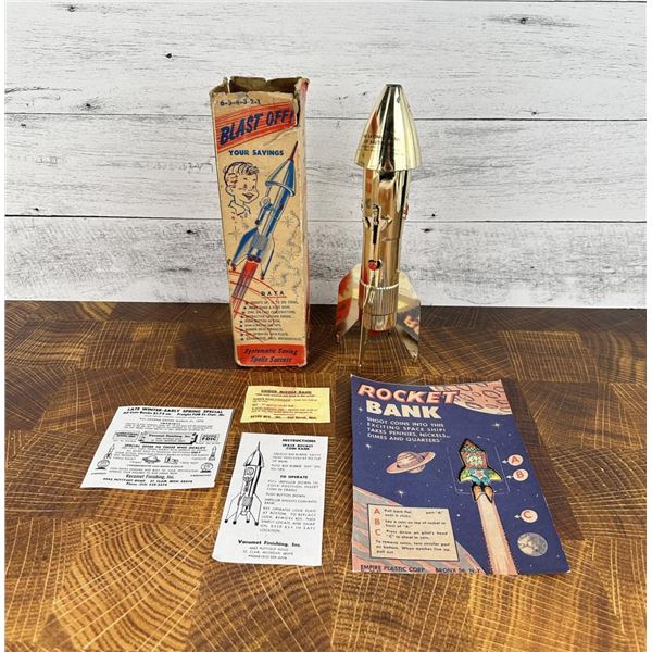 1950s Bank Of Baltimore Rocket Coin Bank