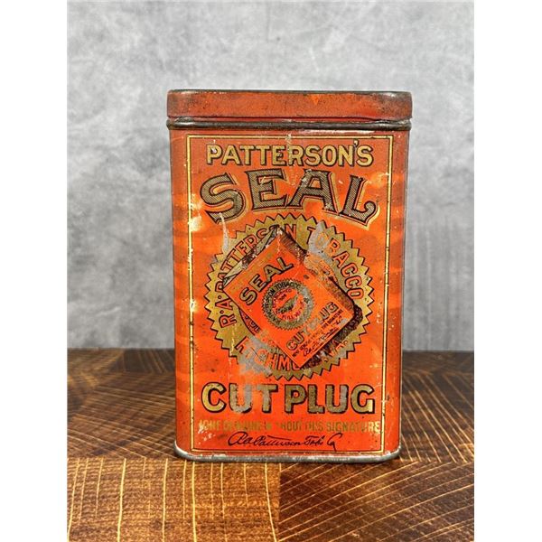 Patterson's Seal Cut Plug Tobacco Tin