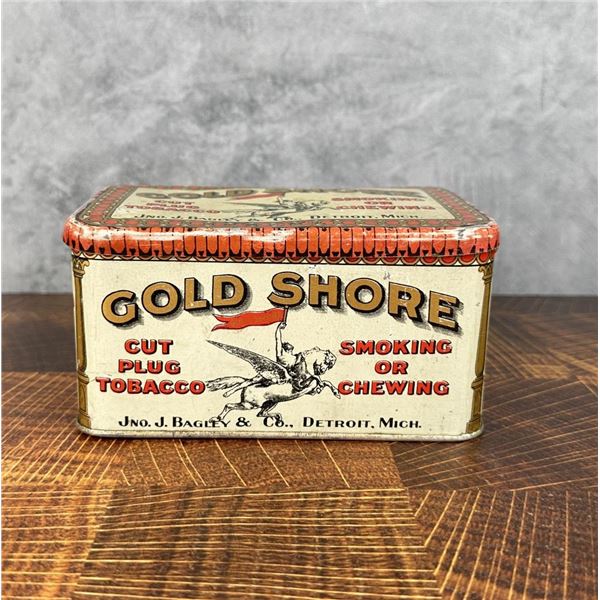 Gold Shore Cut Plug Tobacco Tin