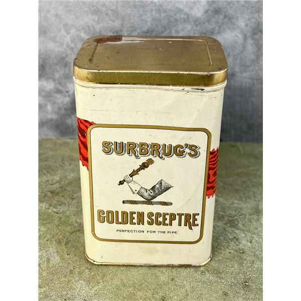 Surbrug's Golden Sceptre Tobacco Tin