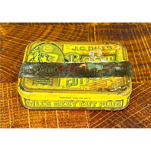 J.G. Dills Best Cut Plug Pocket Tobacco Tin