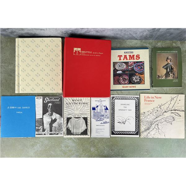 Collection of Books on Lacemaking and Knitting