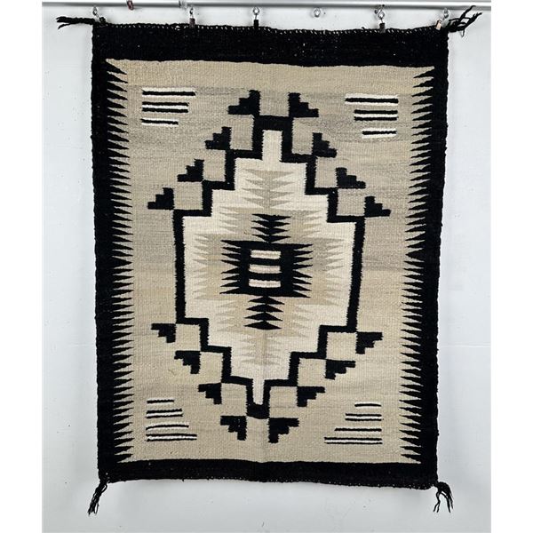Navajo Indian Two Grey Hills Blanket Rug