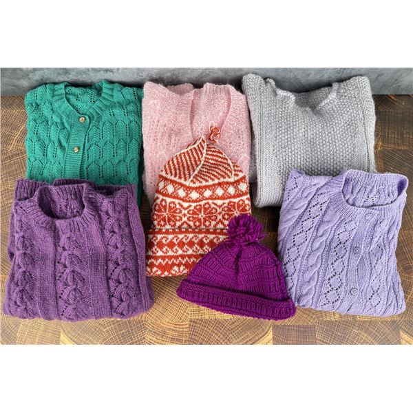 Collection of Vintage Wool Hats and Sweaters