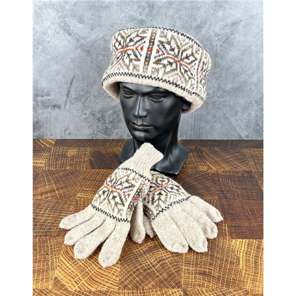 Vintage Wool Hat and Mittens