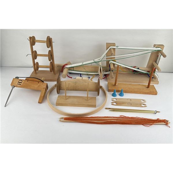 Collection of Loom Weaving Parts