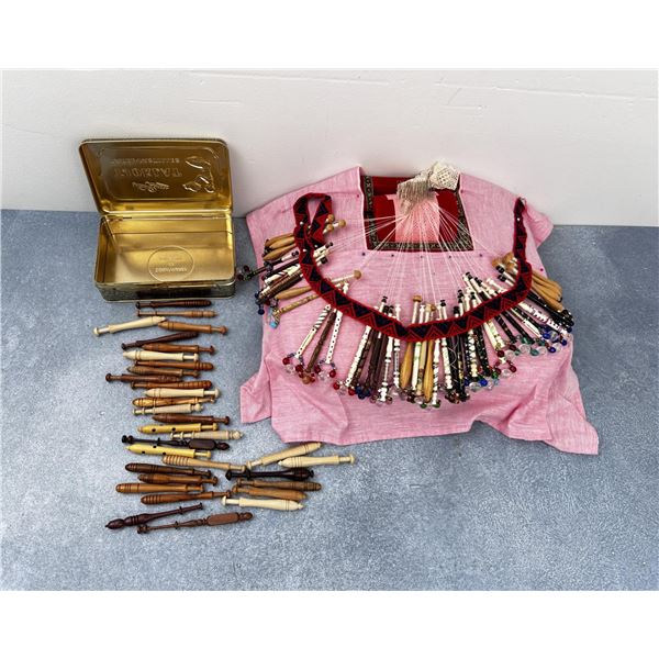 Collection of Antique Lace Bobbins