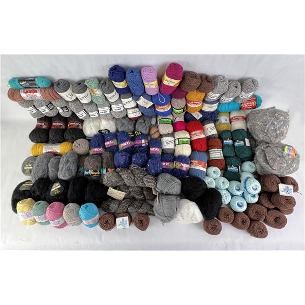 Large Grouping of Crochet Yarn