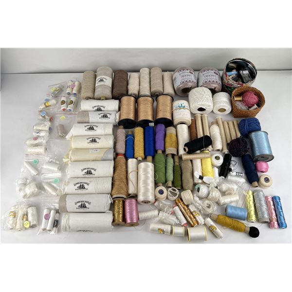 Large Grouping of Crochet Yarn Thread