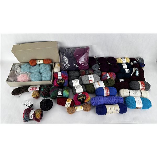 Large Grouping of Crochet Yarn