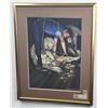 Image 1 : H Steven Oiestad Pastel Sheep Shearing Drawing