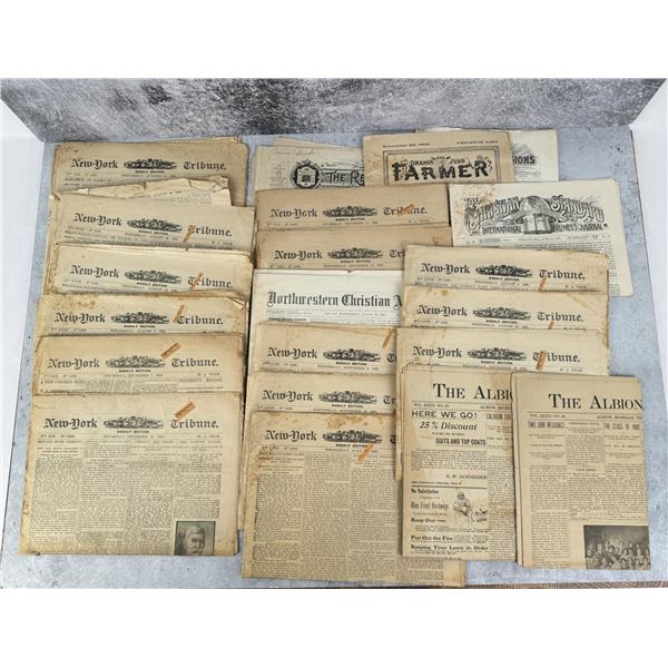Collection of Antique New York Newspapers