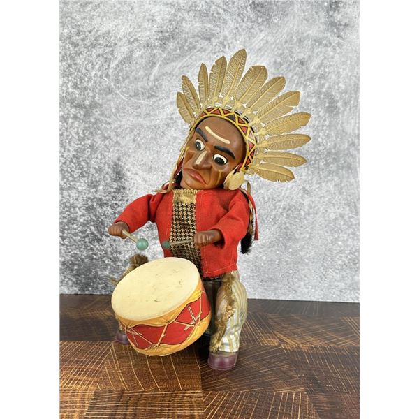 Alps Tin Toy Indian Joe Drummer Chief