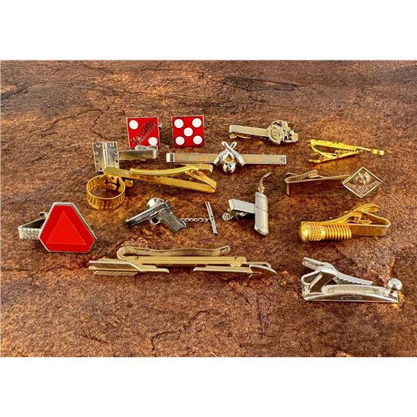 Assorted Tie Clips and Cufflinks