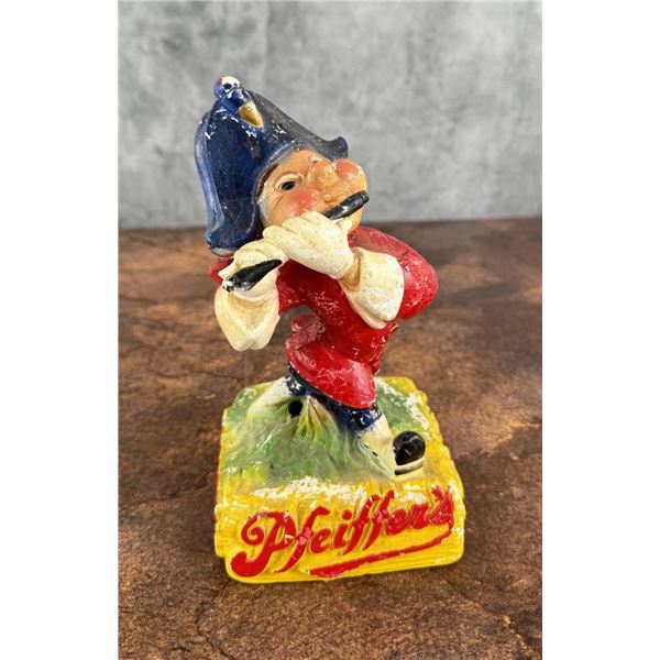Pfieffer's Chalkware Beer Advertising Figure