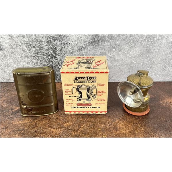 Auto Lite Carbide Miners Lamp in Box