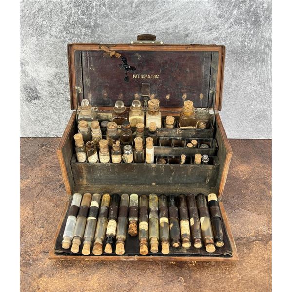 Antique Skowhegan Maine Traveling Apothecary Trunk