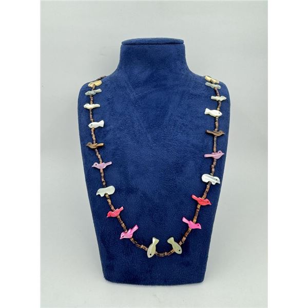 Zuni Heishi Bird Fetish Necklace