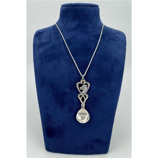 Sterling Silver Celtic Love Spoon Necklace