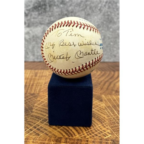 Mickey Mantle Autographed Baseball