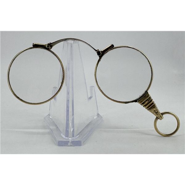 10k Gold Antique Lorgnette Opera Glasses