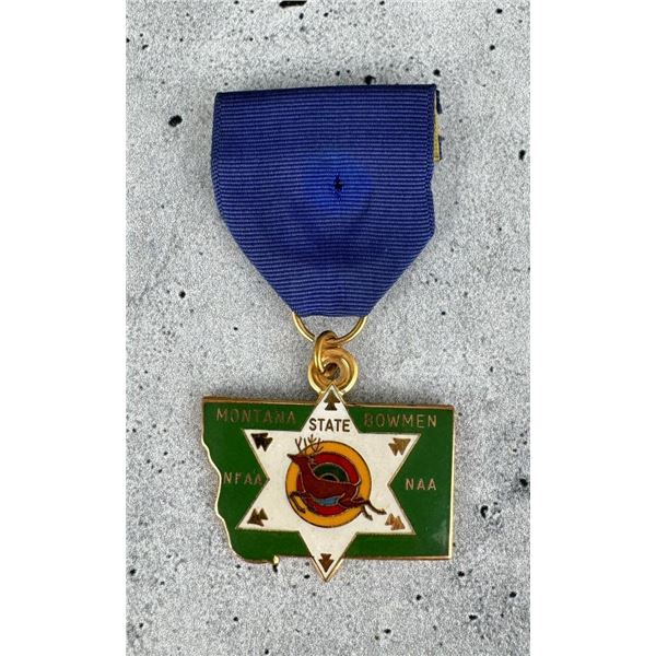 Montana State Bowmen Archery Medal Badge