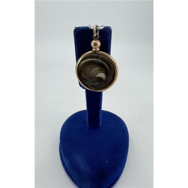 Victorian Hair Mourning Locket Watch Fob