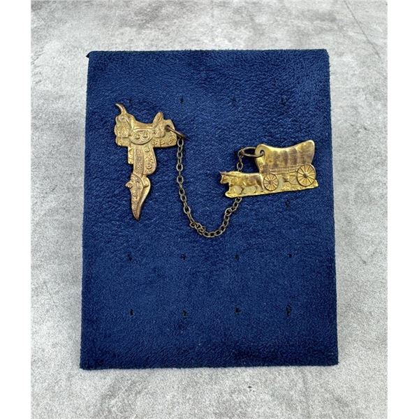 1950s Saddle and Wagon Charms