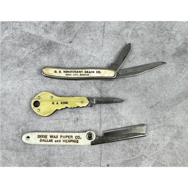 Collection of Advertising Pocket Knives