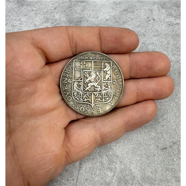 1939 Czechoslovakia Free Again Silver Coin