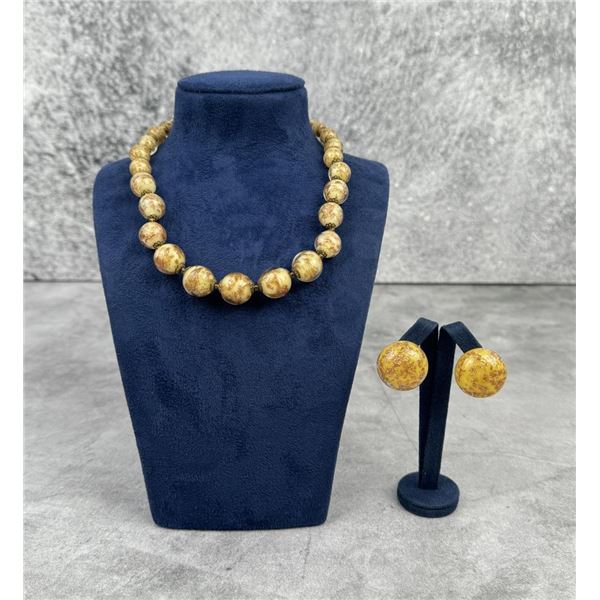 Murano Glass Earrings and Necklace