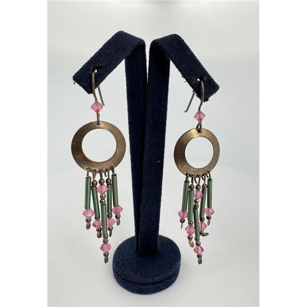 Navajo Sterling Silver Hoop Earrings
