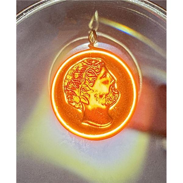 Carved Carnelian Roman Emperor Pendant