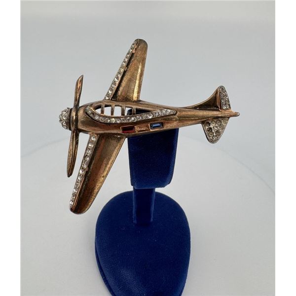 WW2 Sterling Silver Bombing Plane Brooch