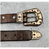 Image 1 : Sterling Silver Cowboy Ranger Belt Buckle Set