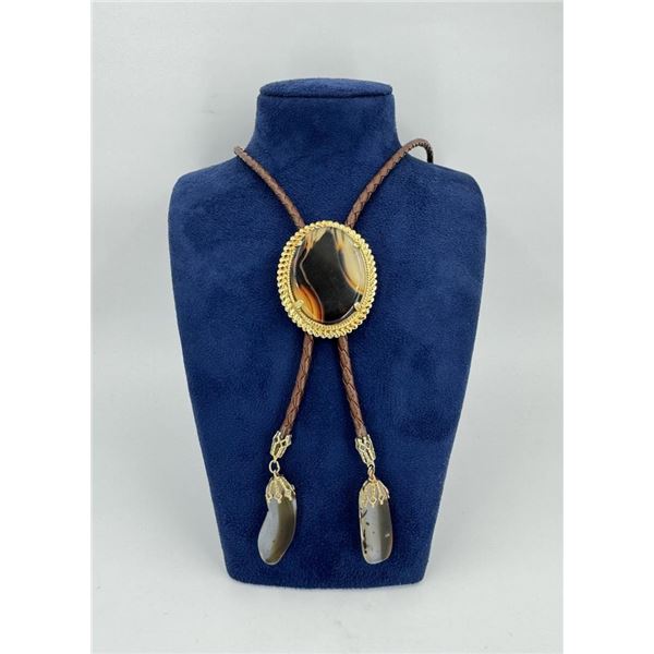 Montana Picture Agate Bolo Tie
