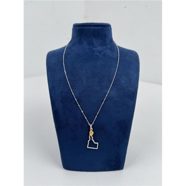 Sterling Silver State of Idaho Necklace