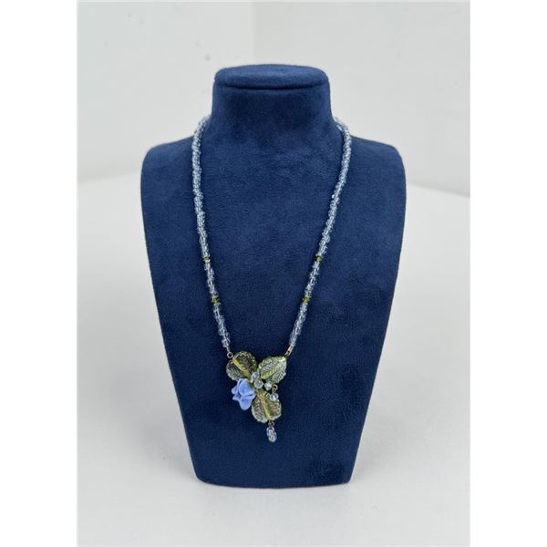 Blown Glass Flower Necklace