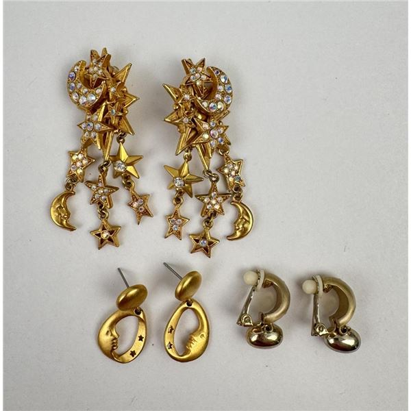 Moon and Star Earrings