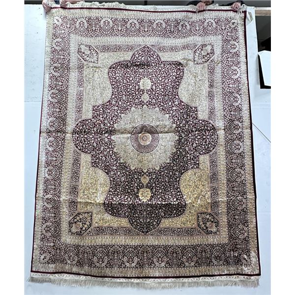 Large Chinese Silk Oriental Persian Rug