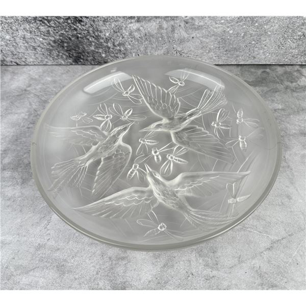 Verlys France Birds and Bees Glass Charger