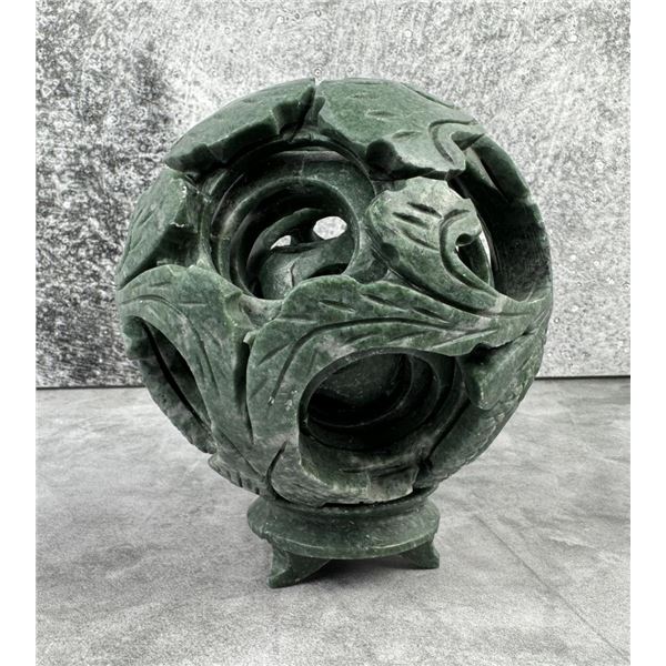 Chinese Carved Stone Puzzle Ball