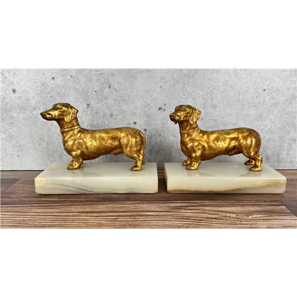 Antique Dachshund Bookends