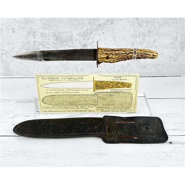 WW2 New Caledonia Stag USMC Trench Knife