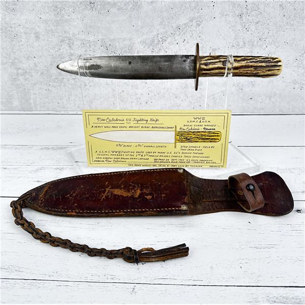 WW2 New Caledonia Stag USMC Trench Knife