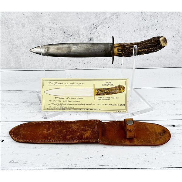 WW2 New Caledonia Stag USMC Trench Knife